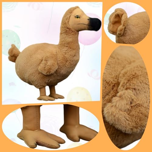 lilizzhoumax Simulation dodo bird Plush Toy 35cm/13” Prehistoric creature Cute Realistic Stuffed Animal Wild dodo Plush Toy Super Soft dodo Plush Home Decoration Animal Toys Gift for Kids and girl - Image 4