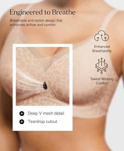 Image of Popilush Wireless Push Up Bra Comfortable Supportive Everyday Bras