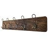 WRIGHTMART Rustic Farmhouse Wall Mounted Coat Rack, 24", Made of Reclaimed Hardwood Natural Finish, 5 Double Hanger Hooks, Add a Touch of Charm to Your Home Décor, Provides Ample Hanging Space WRIGHTMART Rustic Farmhouse Wall Mounted Coat Rack, 24", Made of Reclaimed Hardwood Natural Finish, 5 Double Hanger Hooks, Add a Touch of Charm to Your Home Décor, Provides Ample Hanging Space