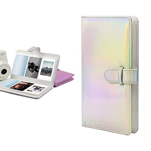 Álbum de Fotos Colorido Transparente de 3 Pulgadas, Álbum de Fotos Mini Photos,Photo Album,álbum de Fotos Pequeño (Plateado) Cover