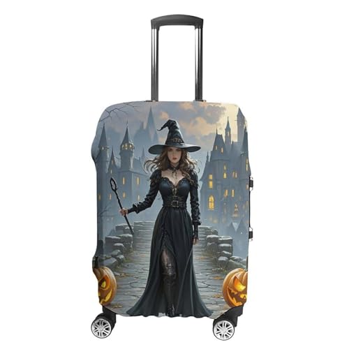Carry on Luggage Cover Witches Suitcase Covers for Luggages Tsa Approved Travel Luggage Sleeve Protector Elastic Suitcase Protector Anti-Scratch Washable Fits 19-30 Inch Case -XL