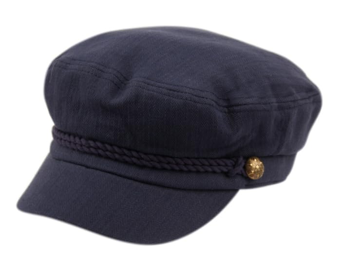 Image of EPOCH Men's Summer Cotton Greek Fisherman Sailor Fiddler Driver Hat Flat Cap