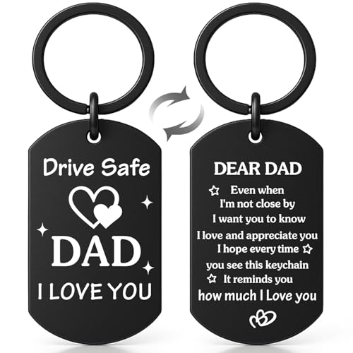 Joybble Porte-clés pour homme, carré double face, Papa-01, M