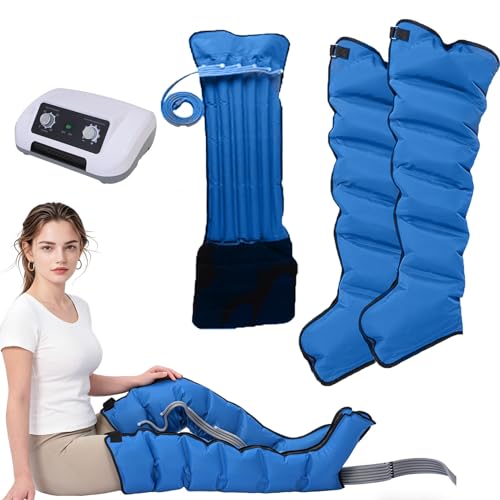 SULQING 6 Cámaras Maquina Presoterapia En Casa – Botas De Presoterapia para Casa Abdomen Y Piernas | Presión 0-240 mmHg, 0-30 Min | Lipedema, Relaja Músculos Y Alivia Dolor