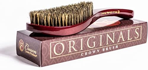 Crown Quality Products Original Contour 360 Wave Brush - MEDIUM (Dark Red)