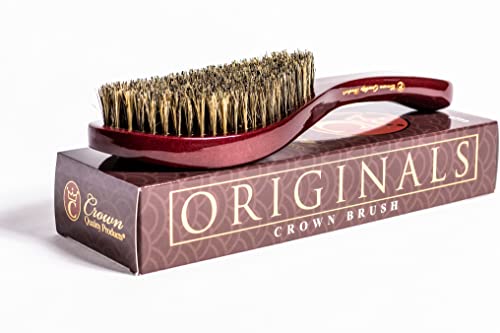 Crown Quality Products Original Contour 360 Wave Brush - Medium (Dark Red) #TOP5