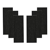 Delapan 6 Pack Charcoal Cat Litter Box Replacment Filter fits Nature's Miracle Oval Hooded Flip Top Litter Box Carbon Odor Filters