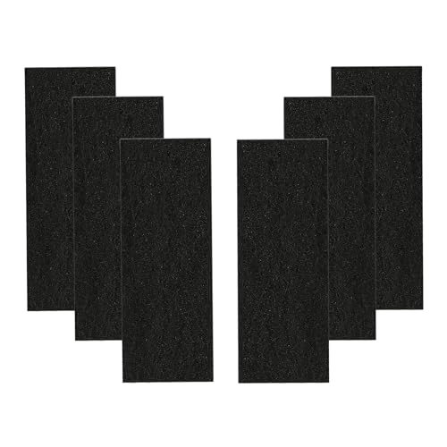 Delapan 6 Pack Charcoal Cat Litter Box Replacment Filter fits Nature's Miracle Oval Hooded Flip Top Litter Box Carbon Odor Filters