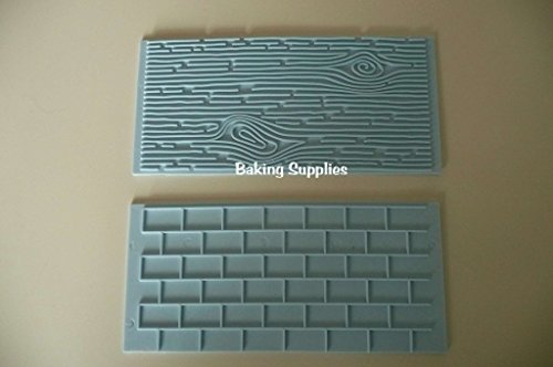 Wood grain & brick effect impression mat embosser