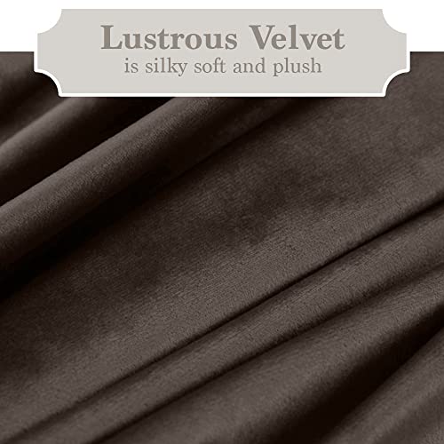 The Connecticut Home Company Velvet Throw Pillow Covers, 18X18 Set Of 2, Soft Decorative Square Pillowcases, Luxury Home Décor Accent Cushion Cases For Livingroom Couch, Bedroom, Sofa Bed, Chocolate #TOP1