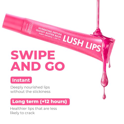 Image of Conscious Chemist Peptide Lip Balm SPF15 - Pinky Promise | 24 hr Hydration & Moisturizing Lip Balm for Dark & Pigmented Lips | Sun Protection | Soothes Dry Lips & Repair Moisture Barrier - 15g , Pink Shimmer