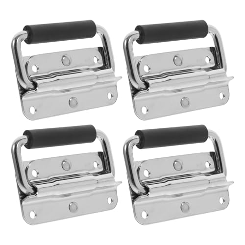 ERINGOGO 4Pcs Heavy Duty Iron Pull Handles 104Mm for Toolbox Chest Storage Box Replacement Industrial Equipment Handles