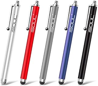 iSOUL Stylus Pen Set, [5 Pack] Microfiber Stylus Pens for Touch Screens Capacitive Touch Screens Stylus Pens For iPhone, iPad Mini, Pro, Galaxy, Note, Tab, Nexus, Nokia, Blackberry, OnePlus, Tablets