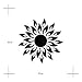 Yolistar 27 Pcs Flor del Sol Pegatinas Decorativas Pared Negro, Pegatinas de...