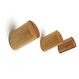 ganchos madera sams Material: madera de tigre. Gancho de madera Welim para colgar en la pared con gancho de madera para abrigos, gancho de cilindro de madera hermoso y duradero, 3 piezas de color madera