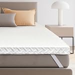3 Matelas de mémoire de gel de pouce Topper Twin XL Taille pour la douleur au dos, matelas de refroidissement Topper lit avec housse de bambou amovible et lavable, CertiPUR-US & Certificat Oeko-Tex – blanc