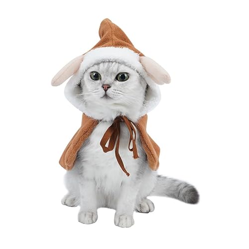 Hueyaus犬服 ペット服 コスプレ クリスマス サンタクロース コスチューム 着ぐるみ サンタ帽 ペットウエア ドッグウェア 二足歩行 仮装 変装 変身 かわいい 猫用 猫服 秋 冬 プレゼント ギフト 記念撮影 パーティー 新年 お祝い おしゃれ 人