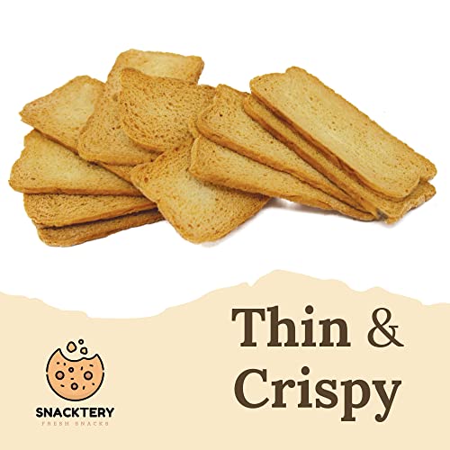 Snacktery Original Melba Toast Crackers - All Natural Thin and Crispy Flatbread Crackers - Classic Mini Toasts for Dips, Spreads, Salads - Tostadas Melba - 7 Oz, Pack of 2