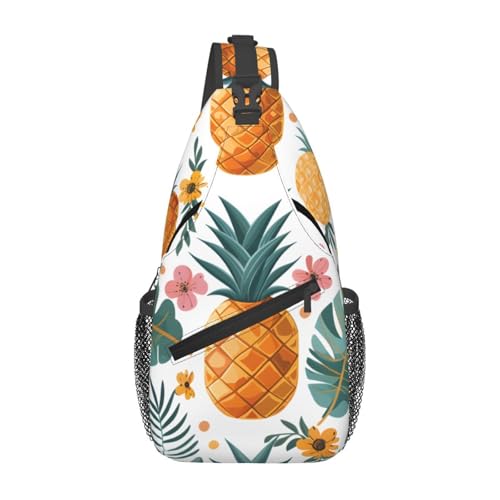 Bolso bandolera con diseño de piña para hombre y mujer