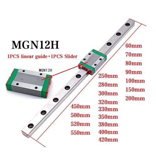 Guía lineal MGN12 y corredera MGN12H para impresoras 3D y CNC 2