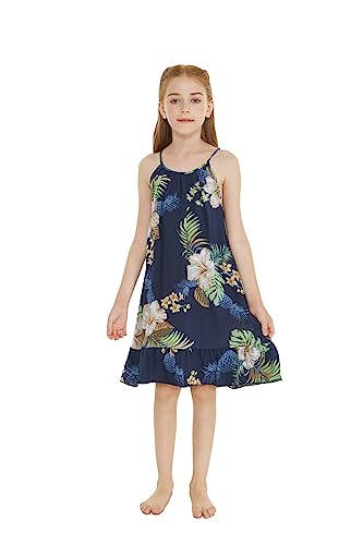 Image of Matchable Family Hawaiian Luau Men Women Girl Boy Clothes in Pineapple Garden Navy