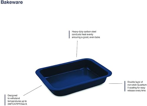 Miniatura 4 de Zyliss E980200 - Lata antiadherente para magdalenas de 12 agujeros, acero al carbono, azul oscuro, moldes para hornear, pudines de Yorkshire, mini