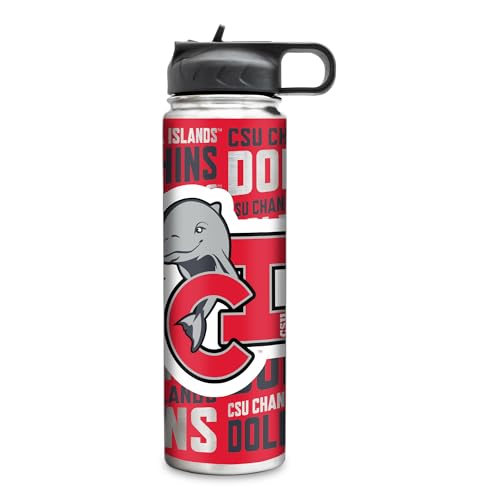 Rico Industries NCAA Cal State Channel Islands Dolphins Standard 22oz Stainless Steel Tumbler with Lid - Great For Coffee, Tea, Water or Cocktails