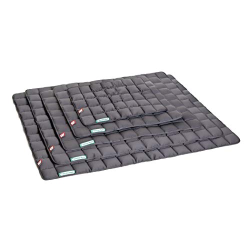 Doctor Bark Hundedecke – weiche, hochwertige Hundematte für größere Hunde, robuste Indoor-Outdoor Liegedecke, waschbar bis 95 °C (Gr. L, 100x80 cm, Grau)