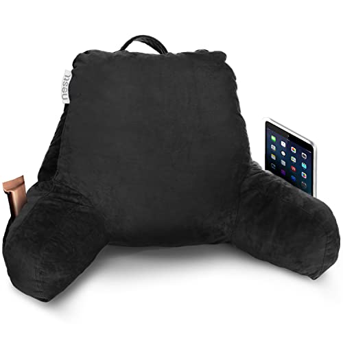 Nestl Reading Pillow for Kids, Small Bed Pillow, Back Pillow for Sitting in Bed, Memory Foam Chair Pillow, Reading & Bed Rest Pillows, Lavender Back Pillow for Bed, Arm Pillow with Pockets