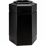 Hexagon Waste Container - 30-Gallon (Black) (29