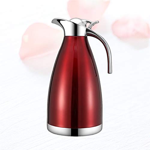DOITOOL Garrafa térmica de aço inoxidável para café e chá de bebidas (2L vermelho)