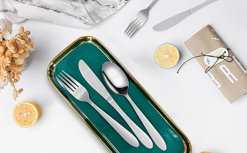 Bon-Elegance-20-Piece-Stainless-Steel-Flatware-Silverware-Cutlery-Set-Include-KnifeForkSpoon-Dishwasher-Safe-Service-for-4