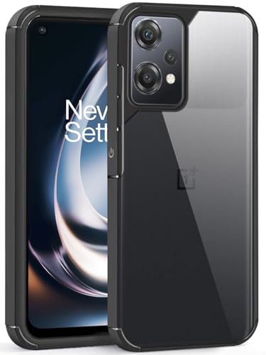 Image of SHINESTAR Ultra Slim Clear Back Cover for Motorola Edge 50 Fusion 5G, Transparent Hybrid Hard Shell Plastic & Soft Silicone Rubber Bumper, Non-Yellow Acrylic Protective Cover - Black