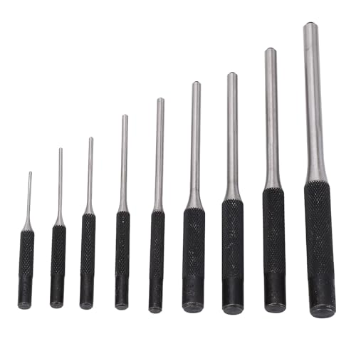 Roll Pin Punch Roll 9 Pcs Roll Pin Punch Set 1/16 To 5/16 Inch High Speed Steel Pin Punch Tool for Automotive Watch Repair Jewelry Craft