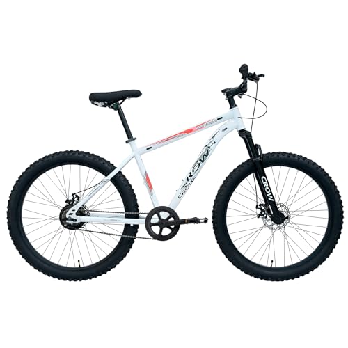 Image of CROW - Atom Pro Single Speed | 26 inch Unisex MTB | Fat Bike | Mountain Cycle | Dual DISC Brakes | Suspension Fork | Ideal for Boys /Girls /Men /Women