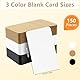 150 Stück Karteikarten Blanko,Blanko Karten, Visitenkarten Papier, Schwarz Weiß Kraftpapier Karten zum Selbstgestalten, für Schule Büro, 9 x 5,3 cm