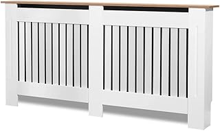 White Radiator Cover Grill Shelf Cabinet MDFWood Modern Traditional Furniture H 81.5 x W 152 x D 19 cm