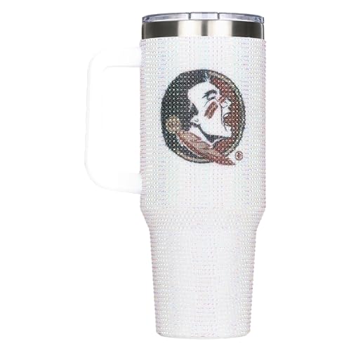 Image of The Memory Company Officially Licensed 40oz White Bling Game Day Tumbler, Florida State University