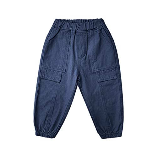 Moonker Toddler Boys Girls Cargo Pants Unisex Baggy Elastic Waist Fit Jogger Pants Summer Daily Solid Color
