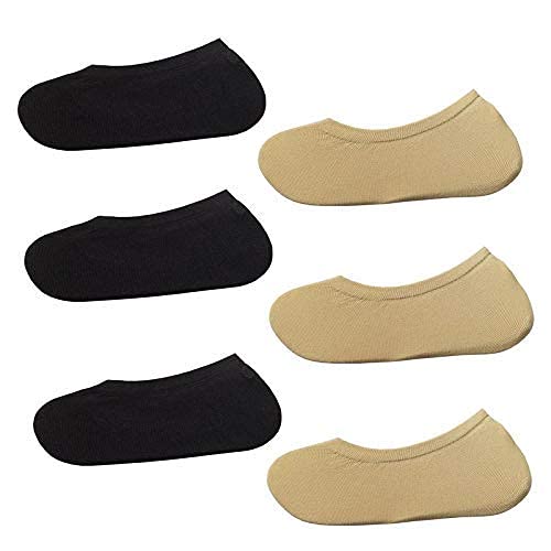 RAMANUJA Loafer No Show Socks for Kids, Girls and Boys for 3-7 Years (Black & Skin Color, Set of 6 Pairs) - Review, Price and Buying Guide