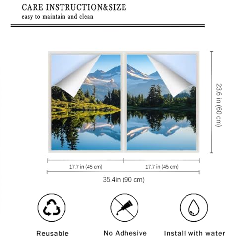 Vinilo Decorativo de Privacidad para Ventanas 17.7x23.6 pulgadas 2 piezas miniatura 2