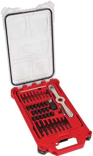 Milwaukee 38 piezas. Juego PACKOUT de machos y matrices SAE con mango Hex-LOK 2 en 1