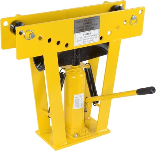 JEGS 16-Ton Hydraulic Pipe Bender | Bends 1/2 � to 3� Outside Diameter Pipe | Bends Thick-Walled Schedule 40, 80, & Galvanized Pipe | Produces Up To 90 Degree Bends | Includes 8 Bending Dies