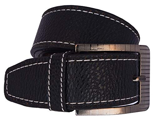 Image of Veteran Men's Black Synthetic Leather Belt Formal /Casual Belt for Men(VB-0353Bt)