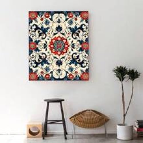 Art mural motif oriental classique pour salon chic