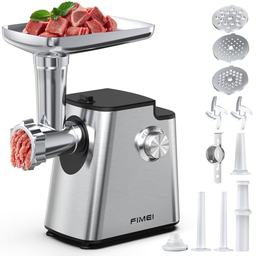 FIMEI Meat Grinder, Stainless Steel Food Processor &