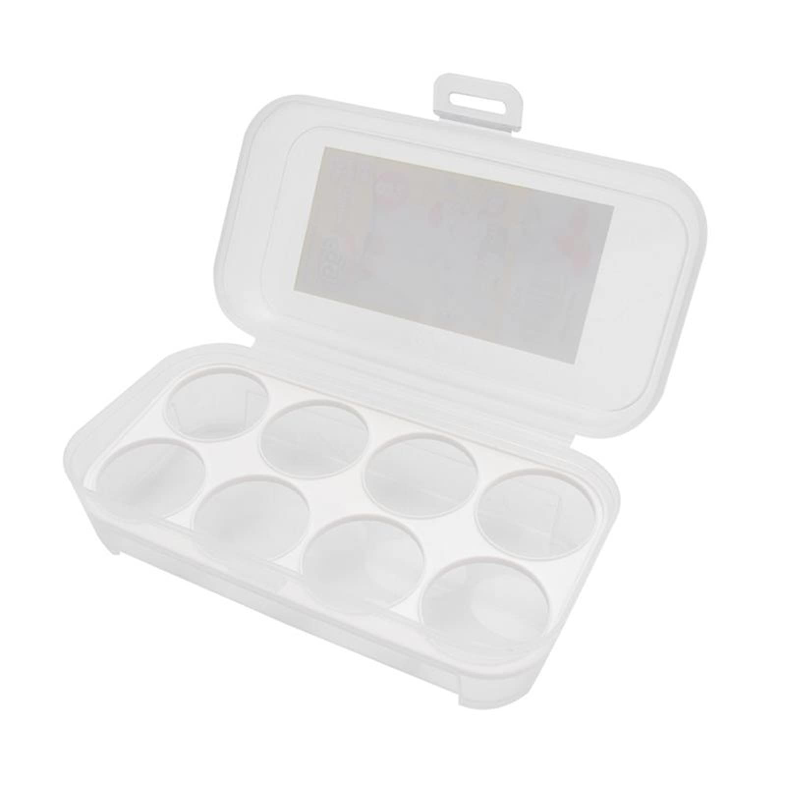 Compartimiento de Huevos para refrigerador Caja de Almacenamiento de 8 Huevos Refrigerador Porta Huevos Contenedor Portador de Huevos portátil para Camping Picnic