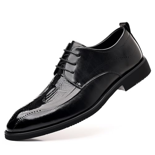 Elegant Leather Lace Up Oxford Shoes for Men Comfortable for Office and Business Occasions