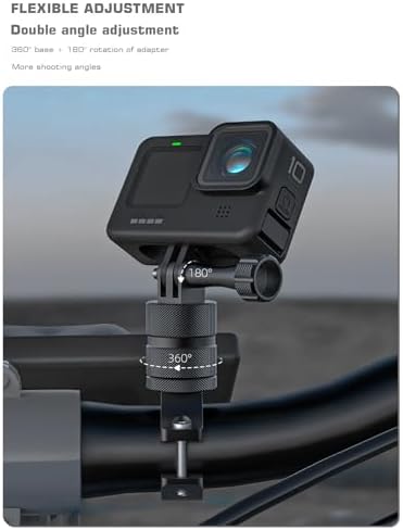 Lammcou Uchwyt na kierownicę roweru Action Camera kompatybilny z GoPro Hero 9 8 7 6 5 Osmo Yi Action Camera akcesoria - czerwony