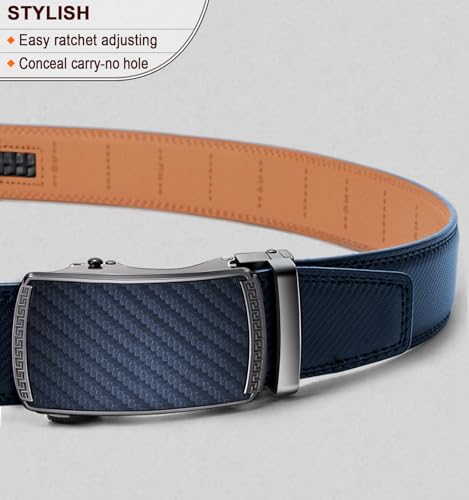 Image of Men's Belt,Bulliant Leather Adjustable Belt for Men Dress Casual 1 3 /8,Trim to Fit
